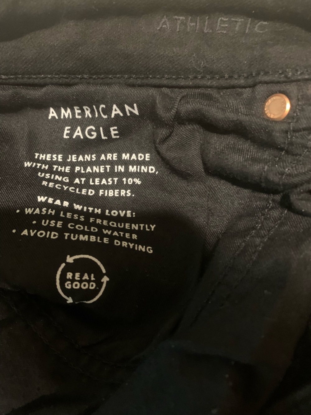 American Eagle Outfitters Men's Black Slim Straight Jeans - Picture 2 of 3